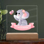 Nursery Bedroom Nightlight Acrylic LED PlaquePersonalized with Child's Name-[Heartfelt Family Gift]