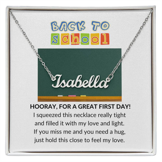 Personalized Back to School Name Necklace-[Heartfelt Family Gift]