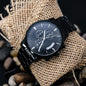 Personalized Black Chronograph Watch-[Heartfelt Family Gift]