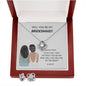 Personalized Bridesmaid Necklace Earring Set Proposal Set Bridal Jewelry-[Heartfelt Family Gift]
