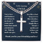 Personalized Cross Necklace for Uncle - Christmas-[Heartfelt Family Gift]