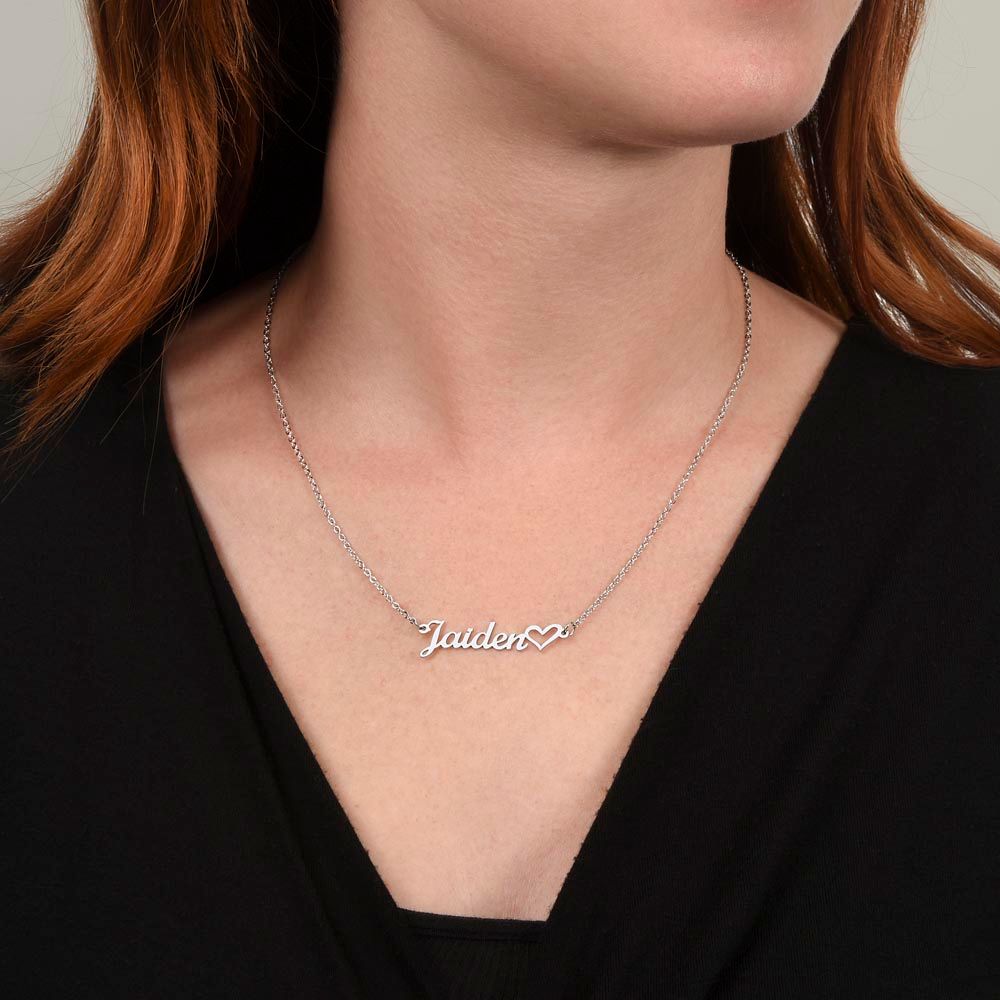Personalized Custom Name Necklace with Heart-[Heartfelt Family Gift]