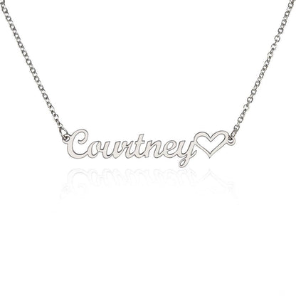 Personalized Custom Name Necklace with Heart-[Heartfelt Family Gift]