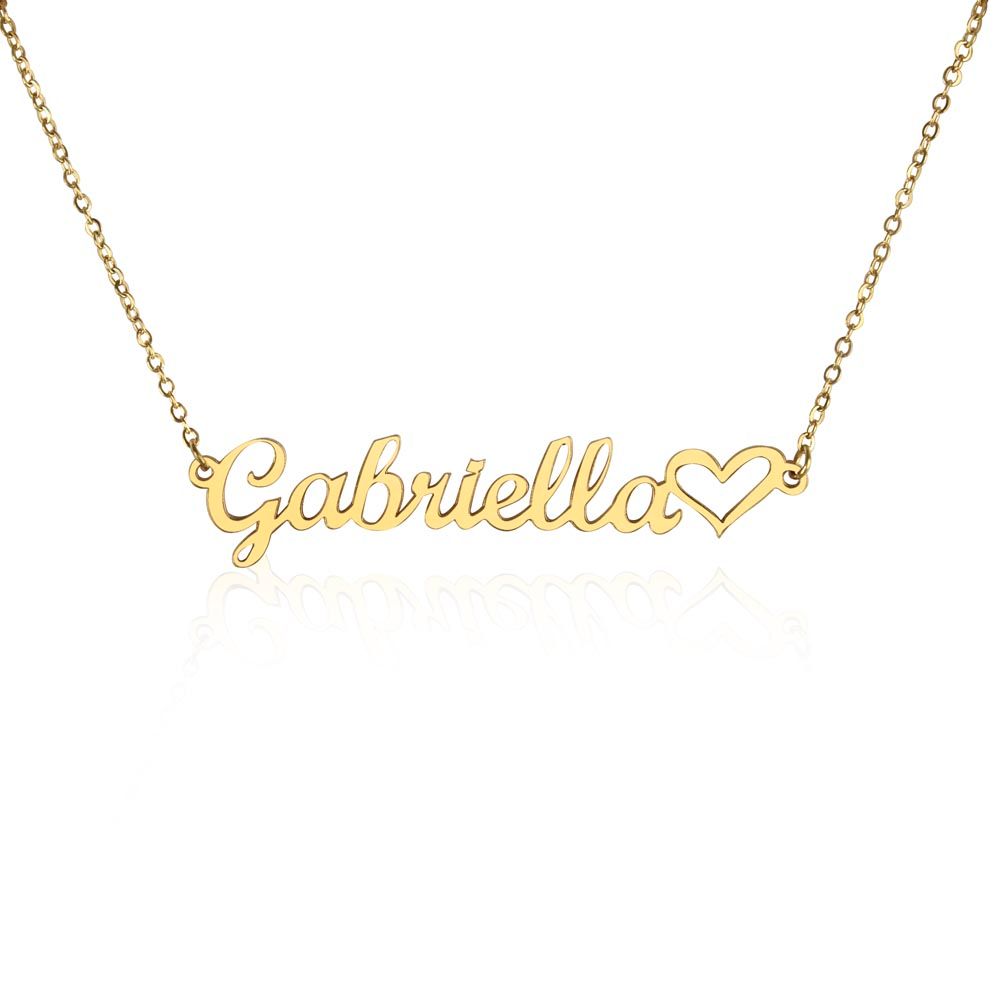 Personalized Custom Name Necklace with Heart-[Heartfelt Family Gift]