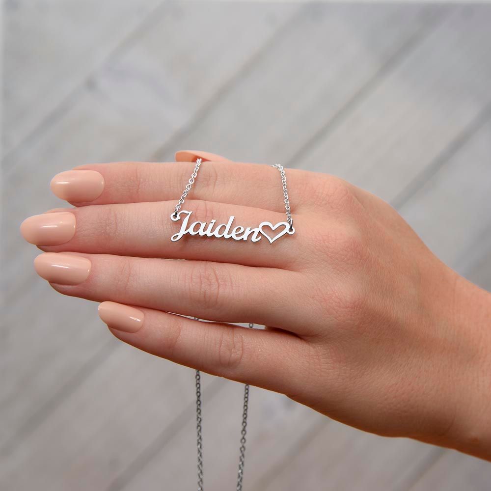 Personalized Custom Name Necklace with Heart-[Heartfelt Family Gift]