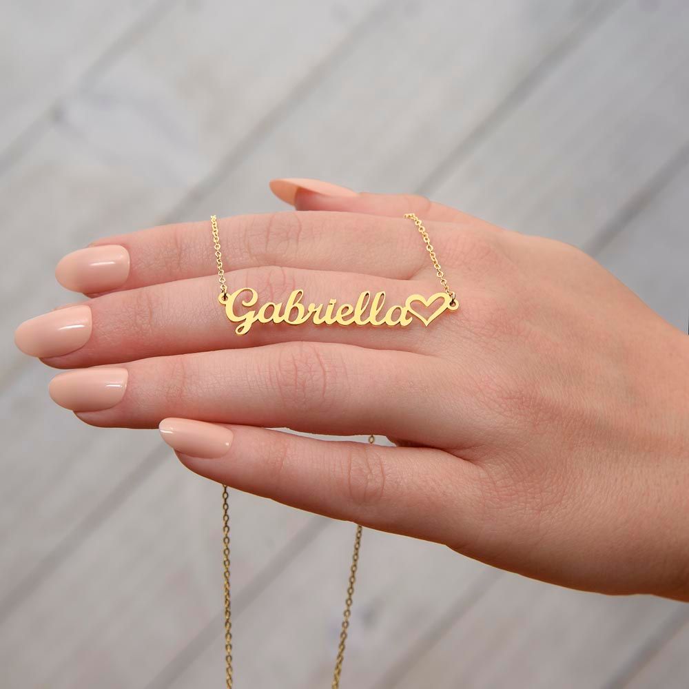 Personalized Custom Name Necklace with Heart-[Heartfelt Family Gift]