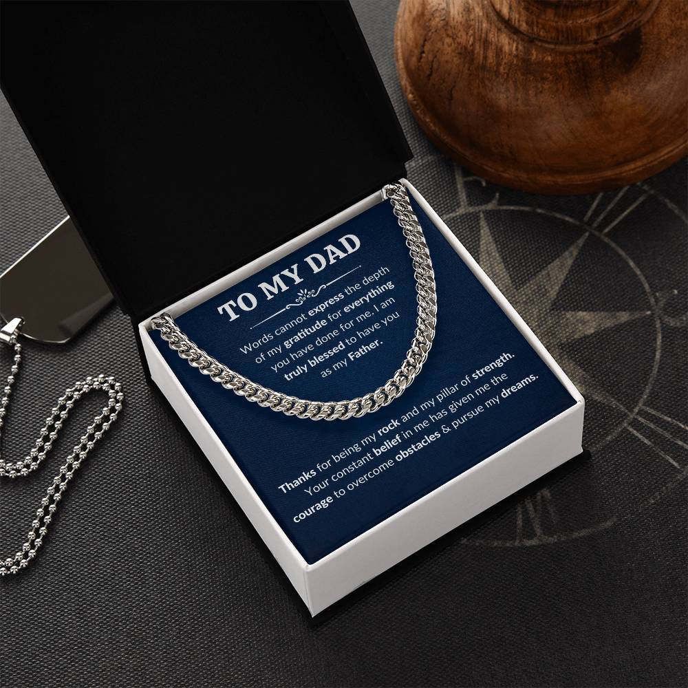 Personalized Dad Cuban Link Necklace for Men Add Your Name-[Heartfelt Family Gift]