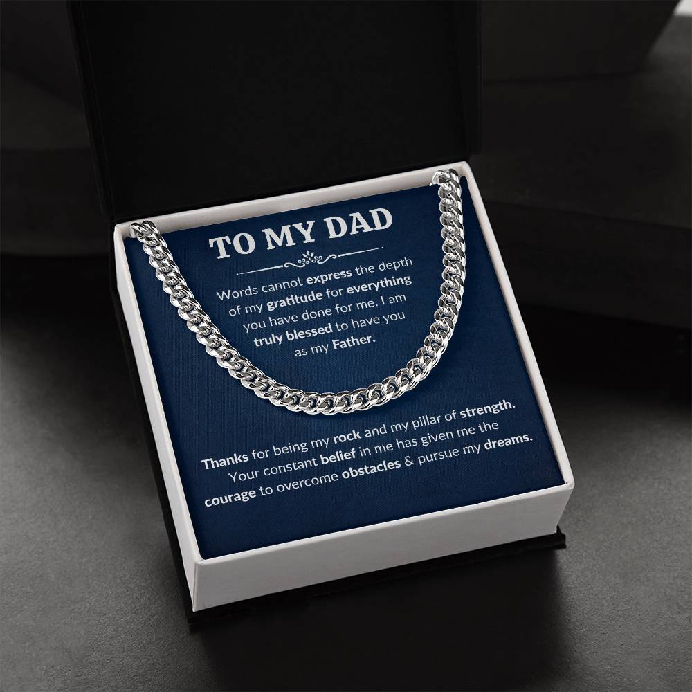 Personalized Dad Cuban Link Necklace for Men Add Your Name-[Heartfelt Family Gift]