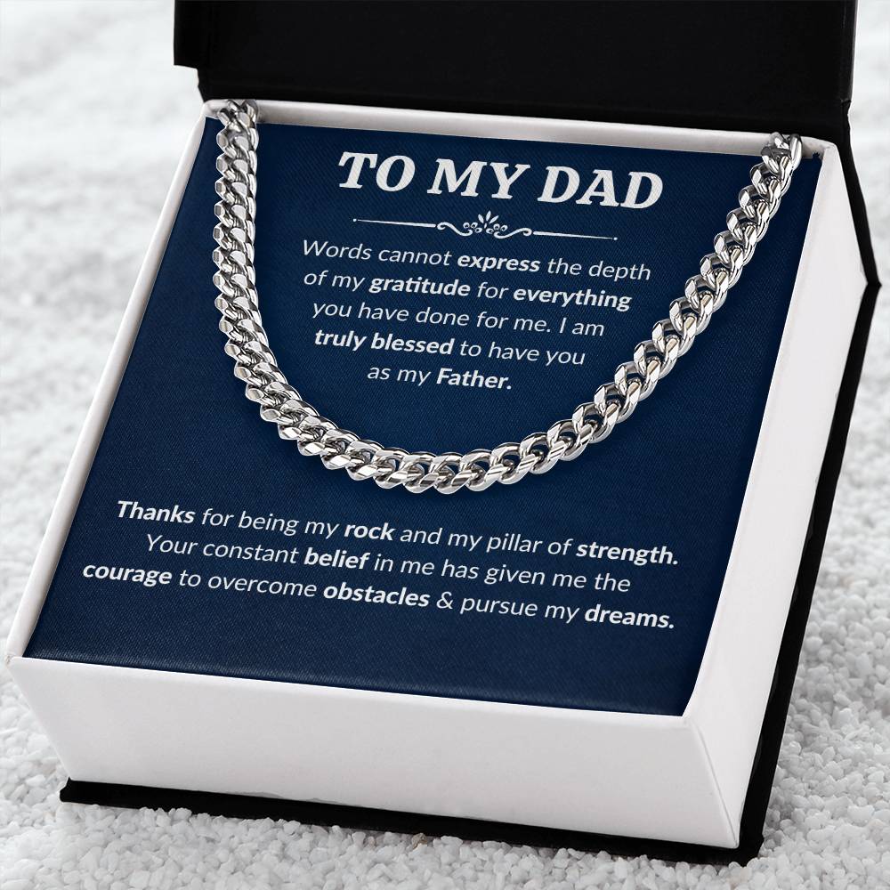 Personalized Dad Cuban Link Necklace for Men Add Your Name-[Heartfelt Family Gift]