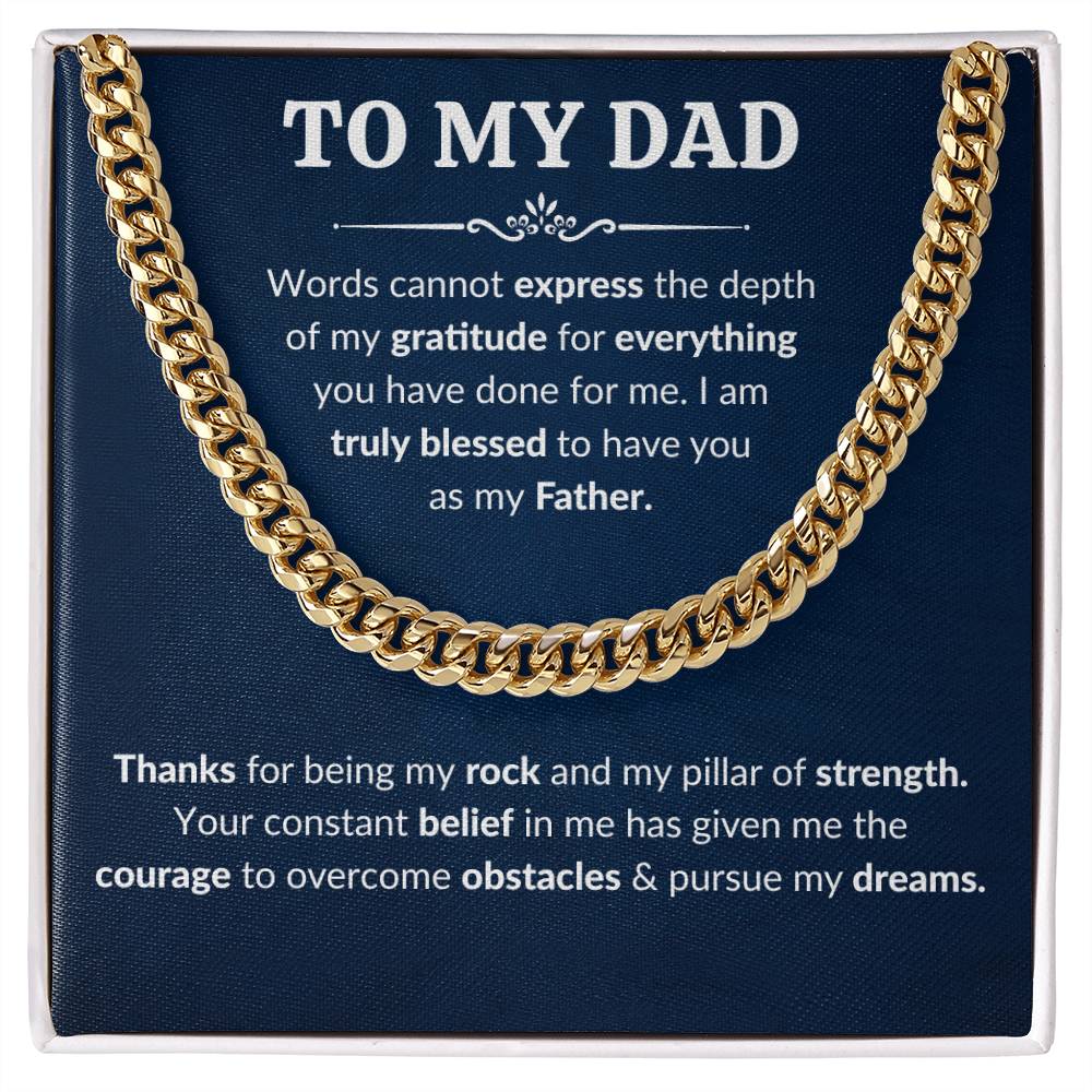 Personalized Dad Cuban Link Necklace for Men Add Your Name-[Heartfelt Family Gift]