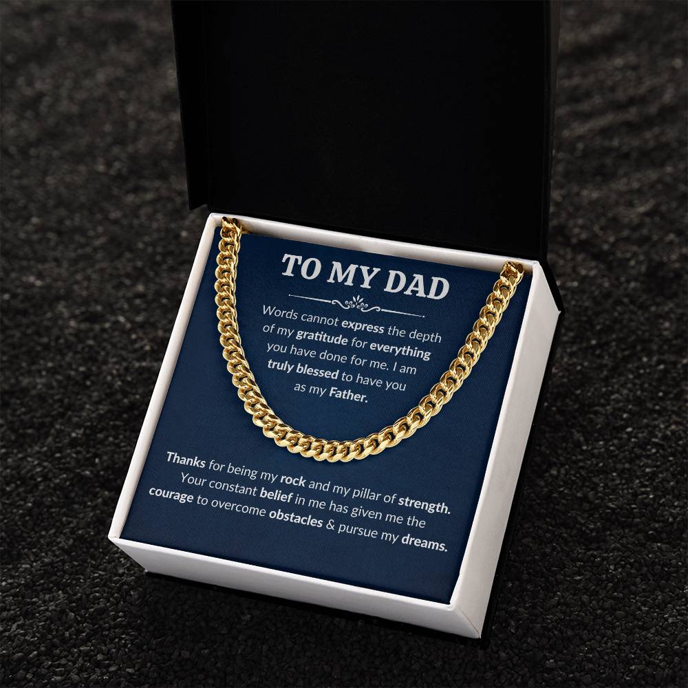 Personalized Dad Cuban Link Necklace for Men Add Your Name-[Heartfelt Family Gift]