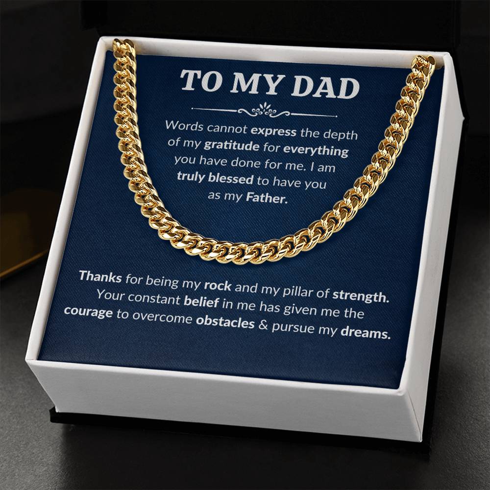 Personalized Dad Cuban Link Necklace for Men Add Your Name-[Heartfelt Family Gift]