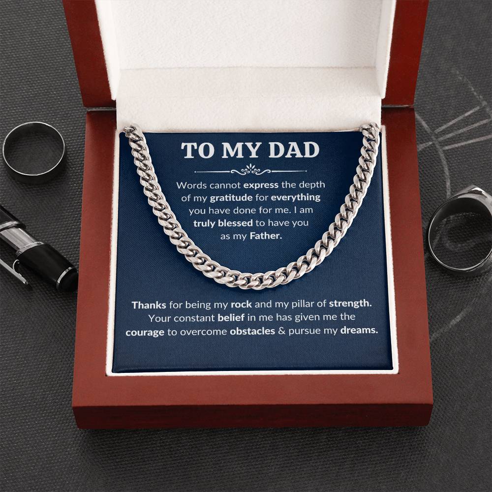 Personalized Dad Cuban Link Necklace for Men Add Your Name-[Heartfelt Family Gift]