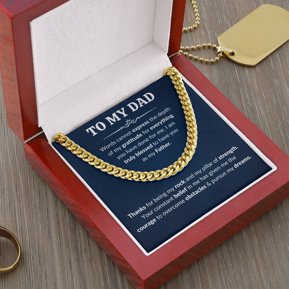 Personalized Dad Cuban Link Necklace for Men Add Your Name-[Heartfelt Family Gift]