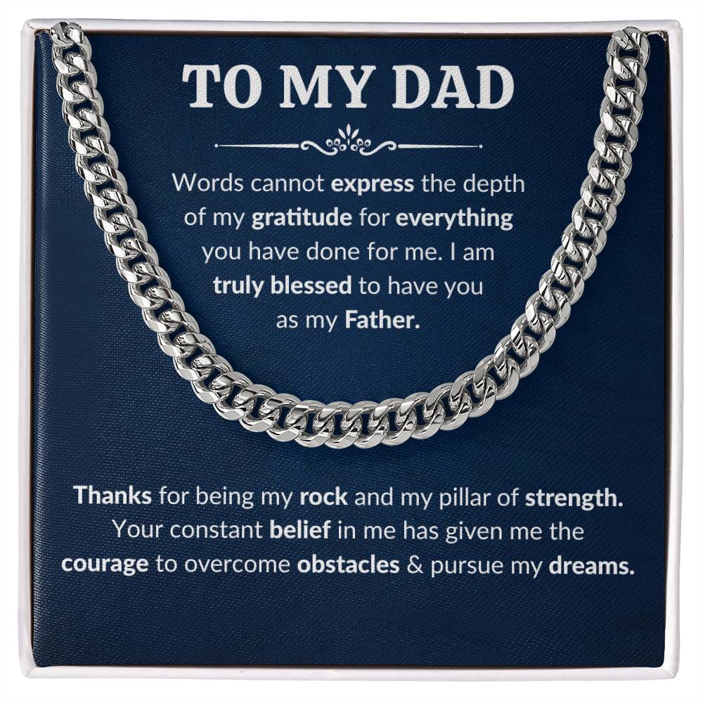 Personalized Dad Cuban Link Necklace for Men Add Your Name-[Heartfelt Family Gift]