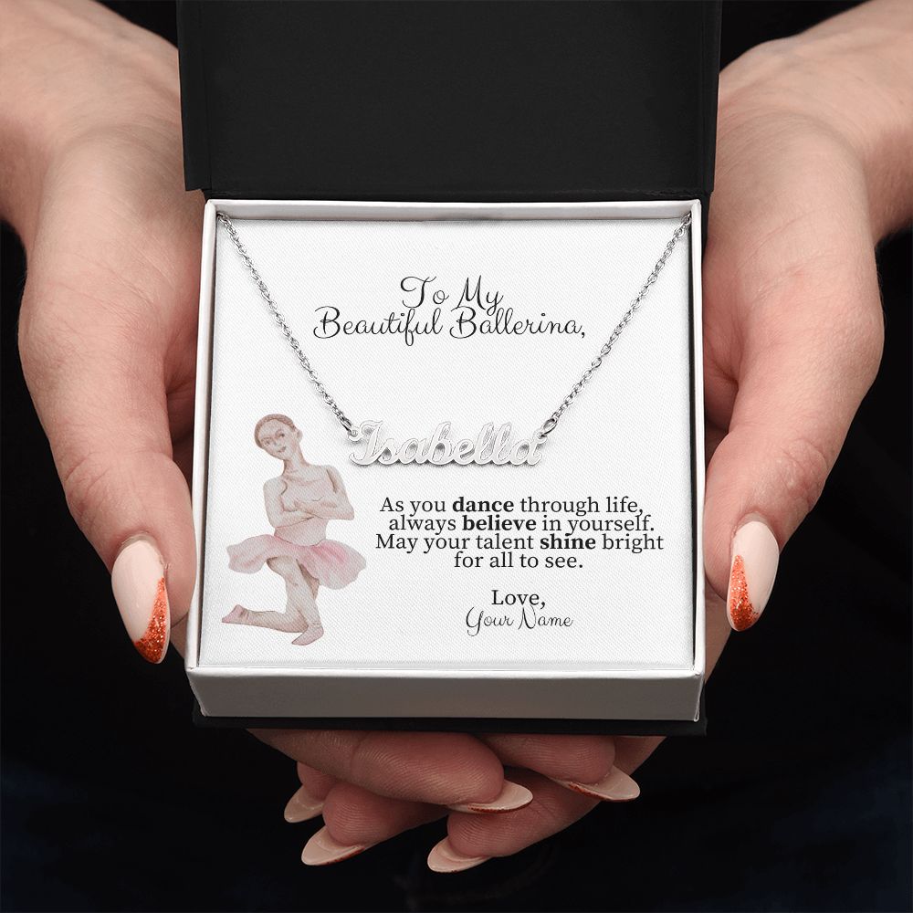 Personalized Dance Name Necklace-[Heartfelt Family Gift]
