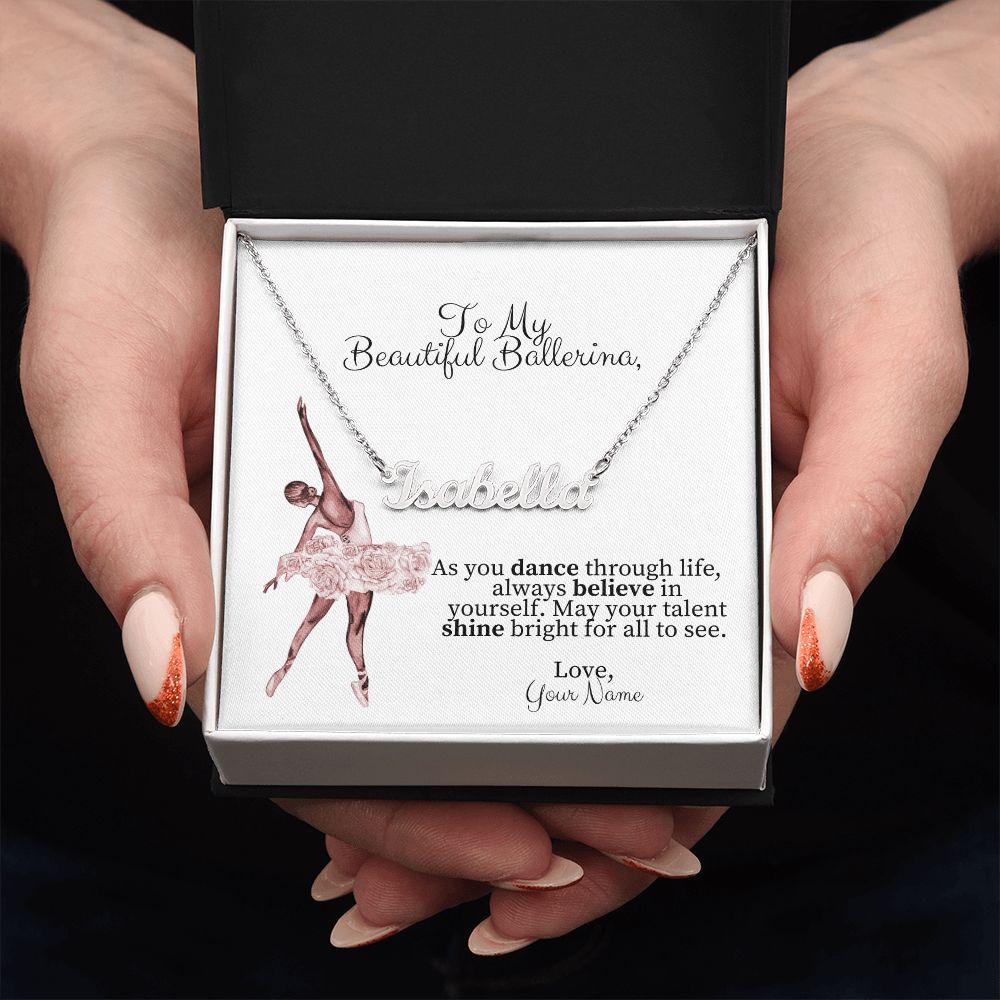 Personalized Dance Name Necklace-[Heartfelt Family Gift]