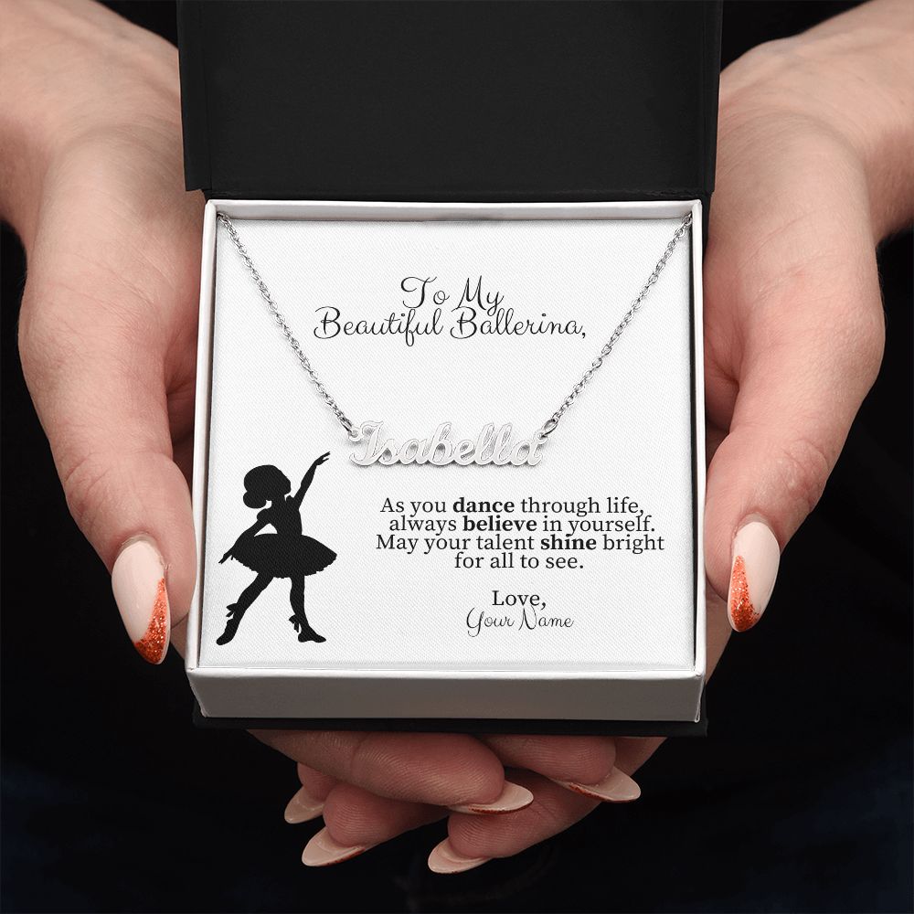 Personalized Dance Name Necklace-[Heartfelt Family Gift]