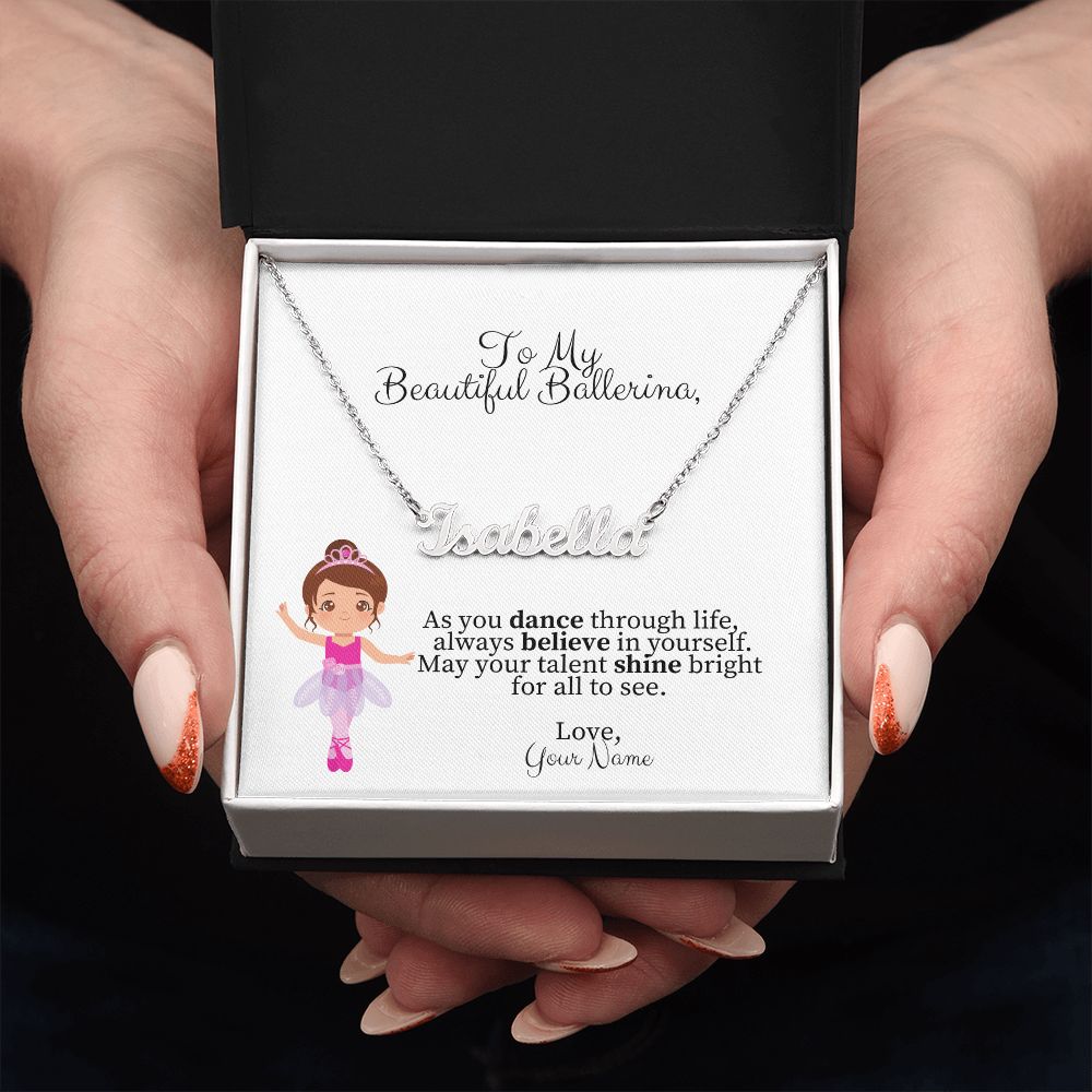 Personalized Dance Name Necklace-[Heartfelt Family Gift]