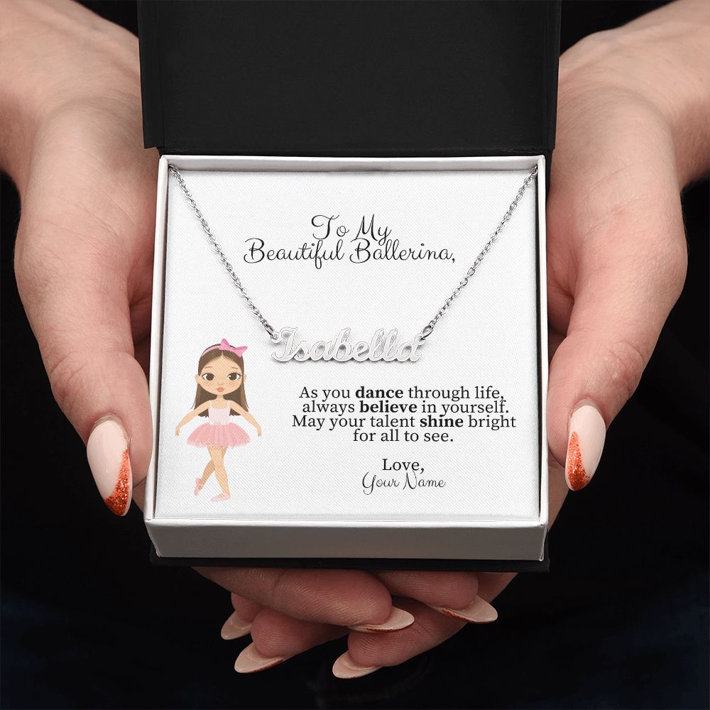 Personalized Dance Name Necklace-[Heartfelt Family Gift]