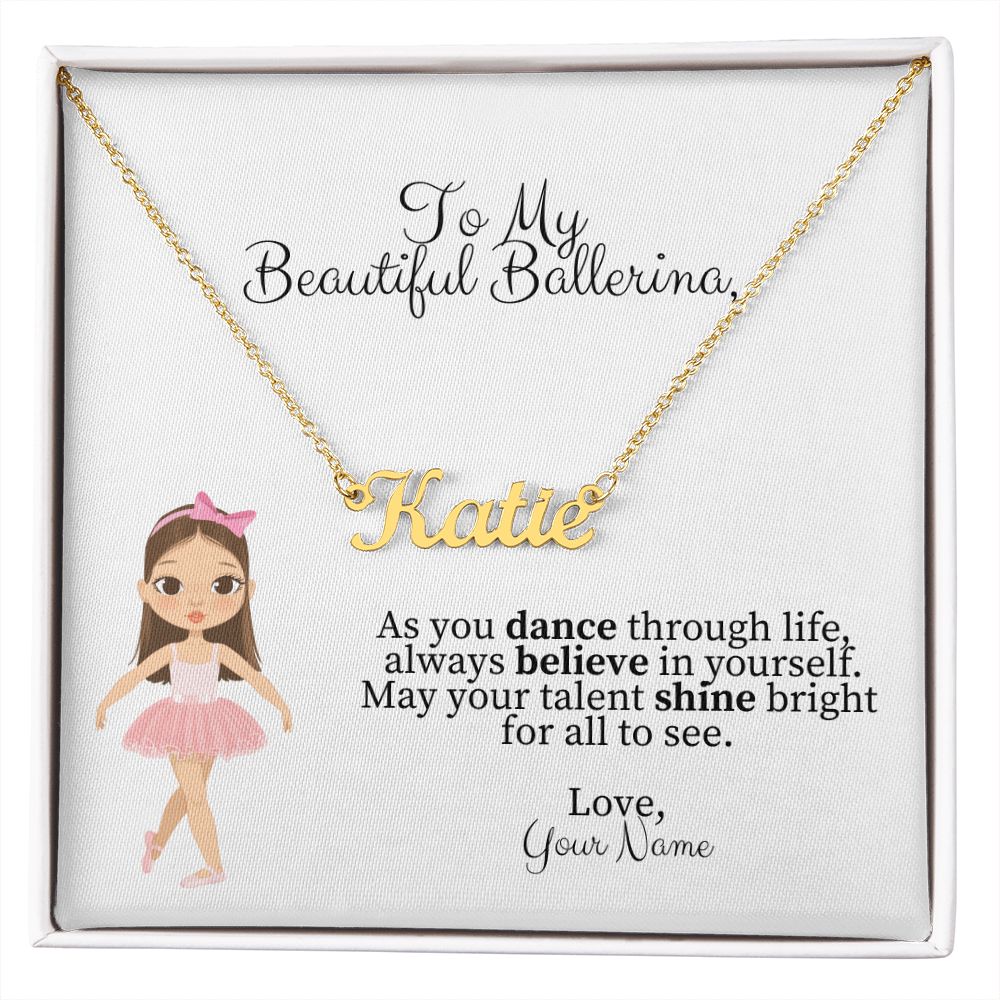 Personalized Dance Name Necklace-[Heartfelt Family Gift]