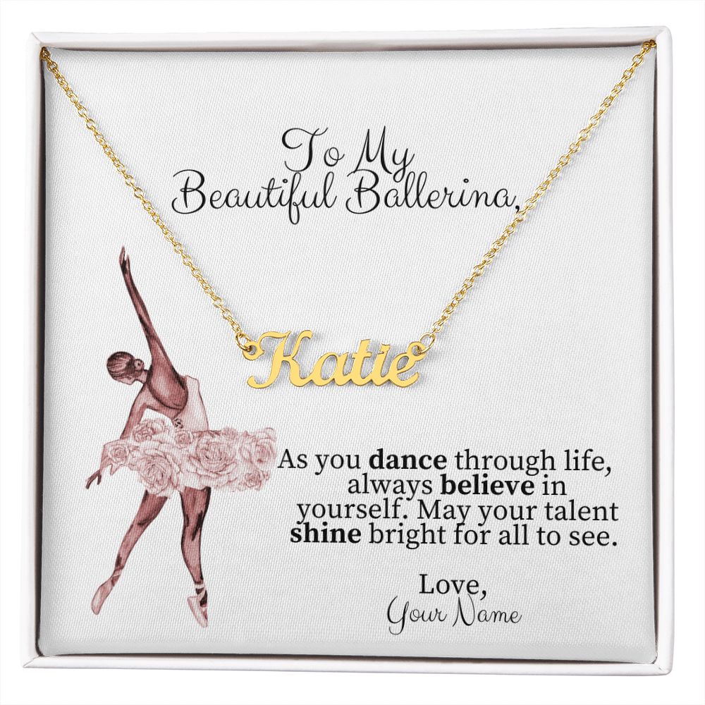 Personalized Dance Name Necklace-[Heartfelt Family Gift]