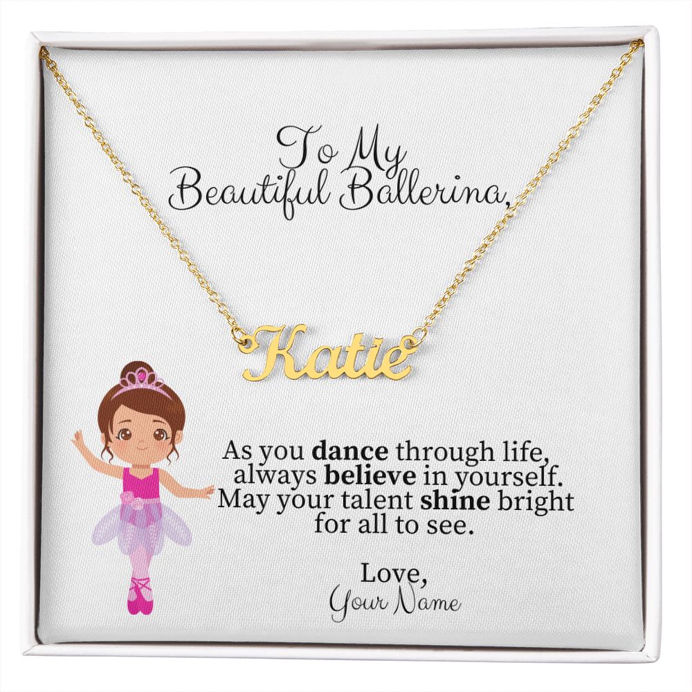 Personalized Dance Name Necklace-[Heartfelt Family Gift]