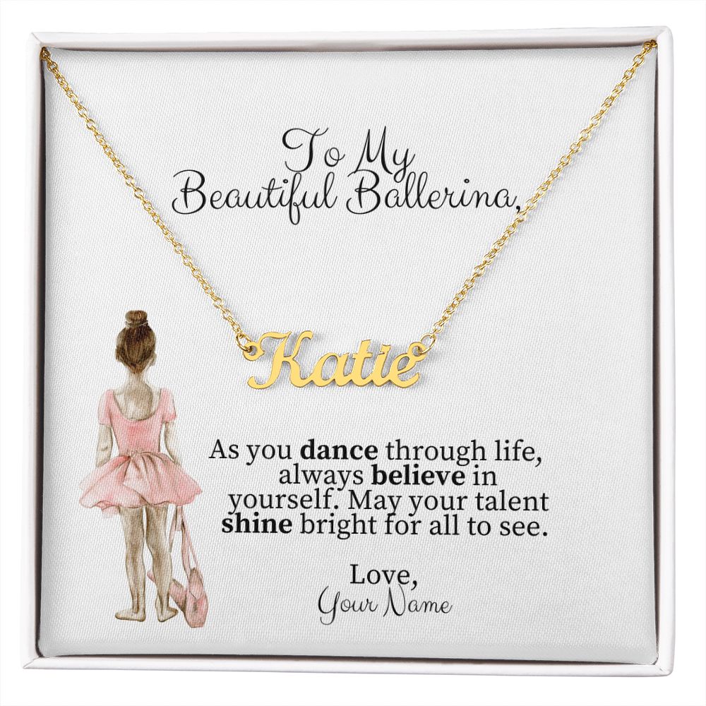 Personalized Dance Name Necklace-[Heartfelt Family Gift]