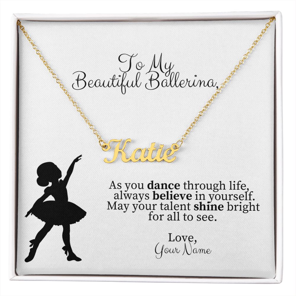 Personalized Dance Name Necklace-[Heartfelt Family Gift]