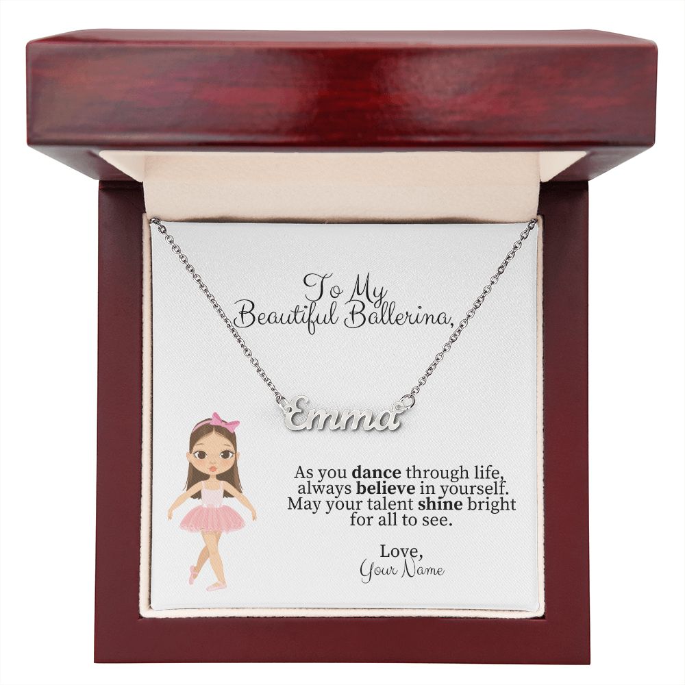 Personalized Dance Name Necklace-[Heartfelt Family Gift]