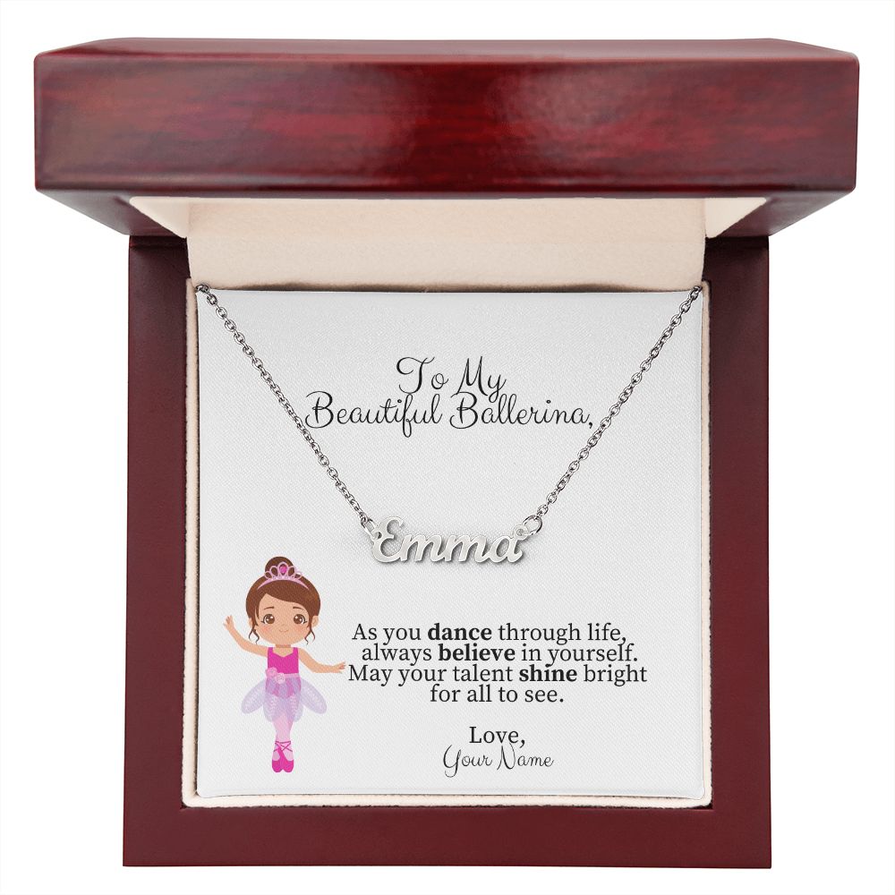 Personalized Dance Name Necklace-[Heartfelt Family Gift]
