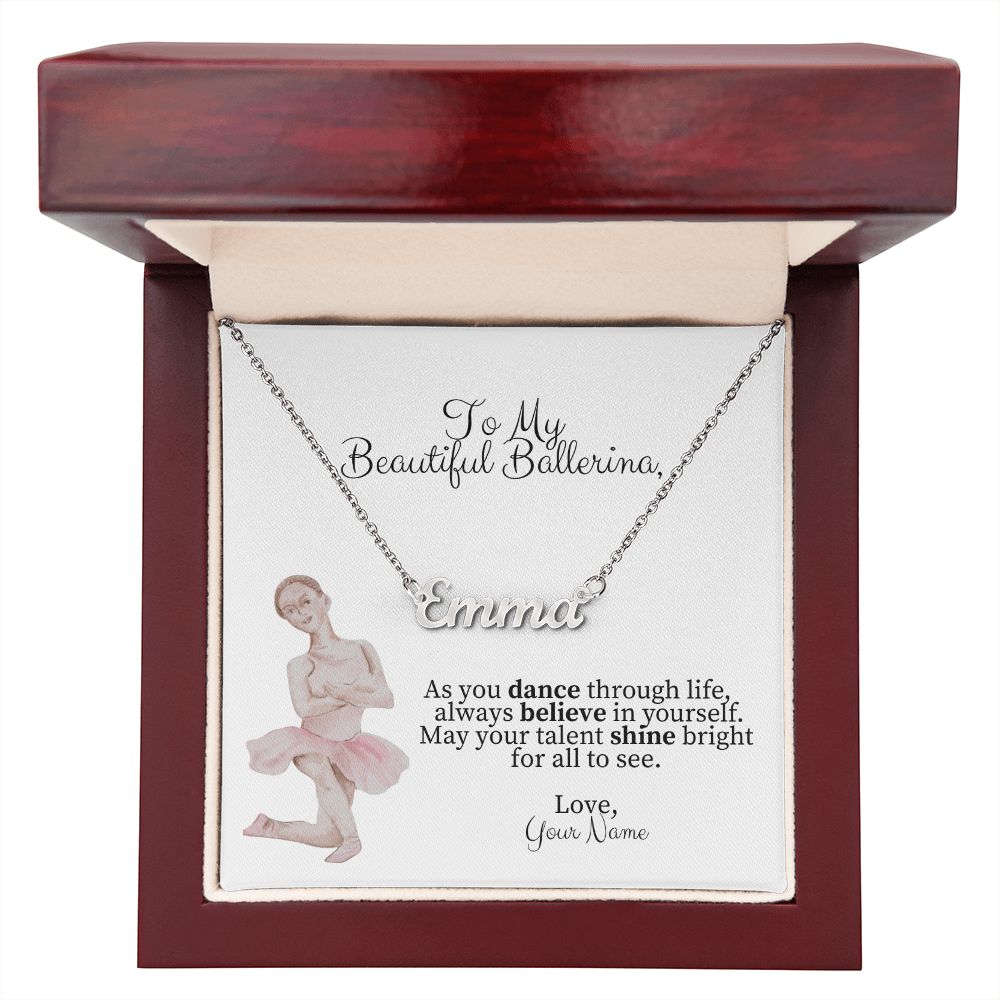 Personalized Dance Name Necklace-[Heartfelt Family Gift]