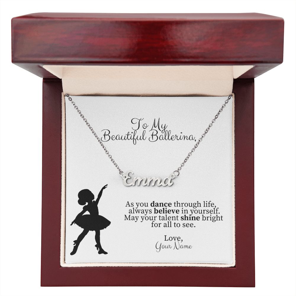 Personalized Dance Name Necklace-[Heartfelt Family Gift]