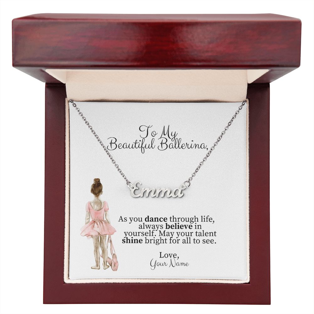 Personalized Dance Name Necklace-[Heartfelt Family Gift]