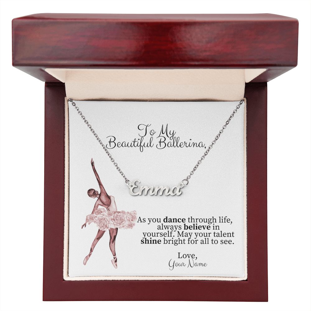 Personalized Dance Name Necklace-[Heartfelt Family Gift]