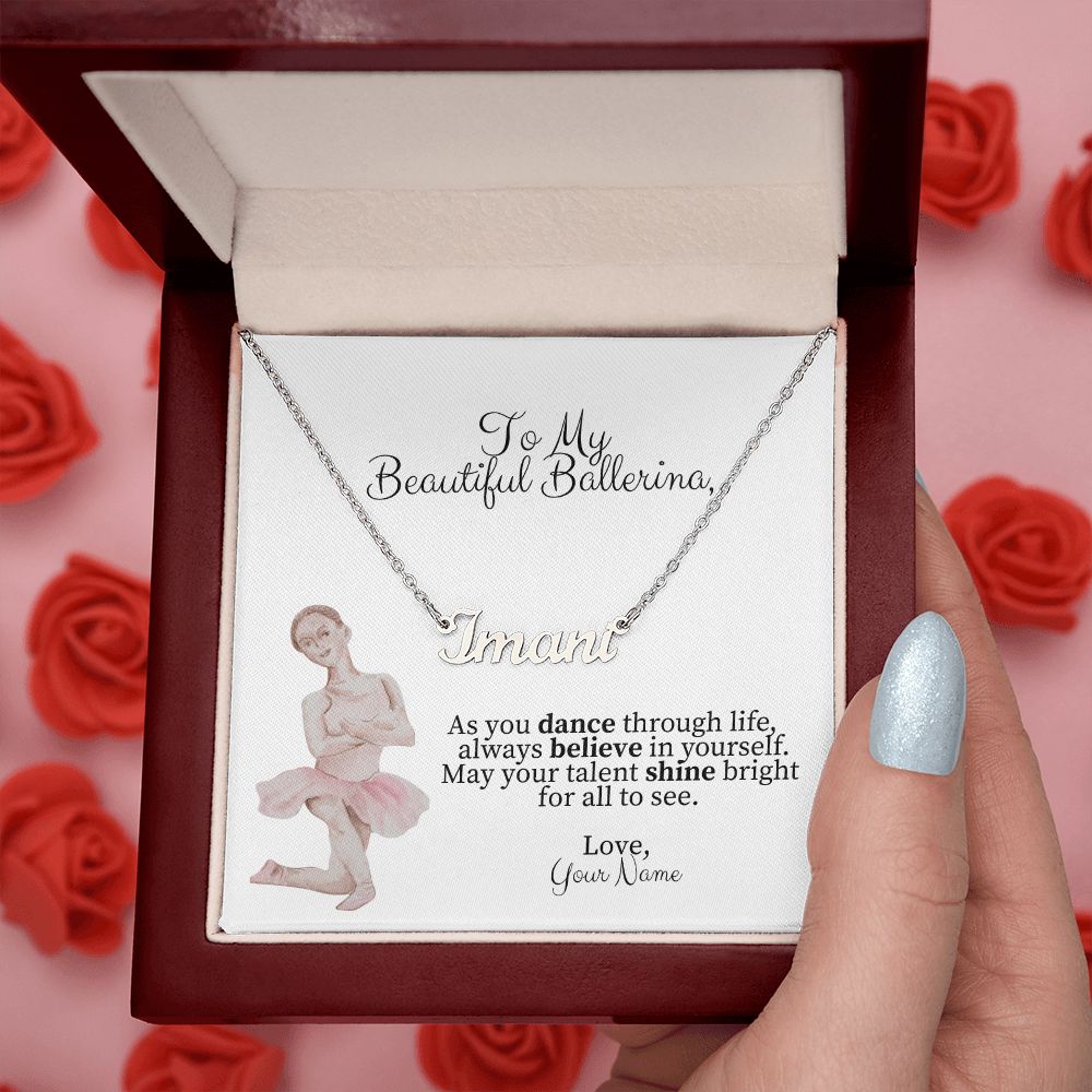 Personalized Dance Name Necklace-[Heartfelt Family Gift]