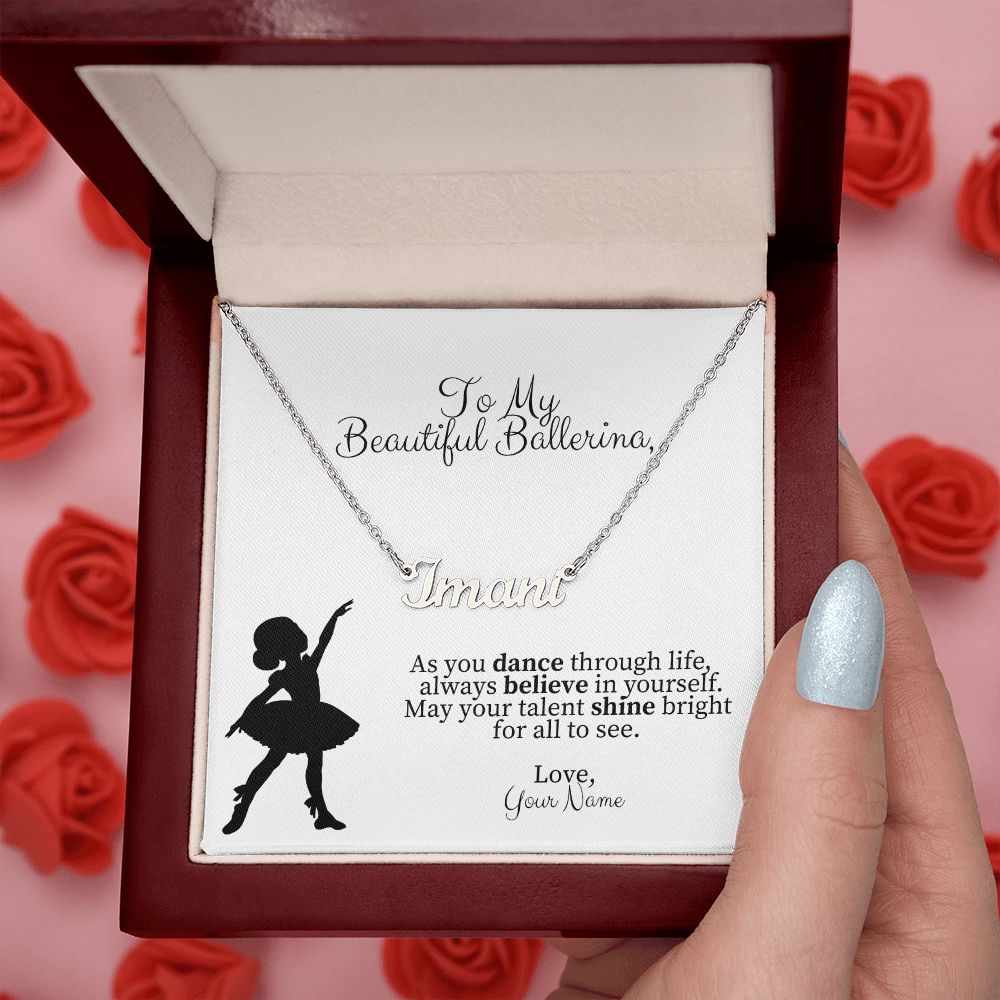 Personalized Dance Name Necklace-[Heartfelt Family Gift]