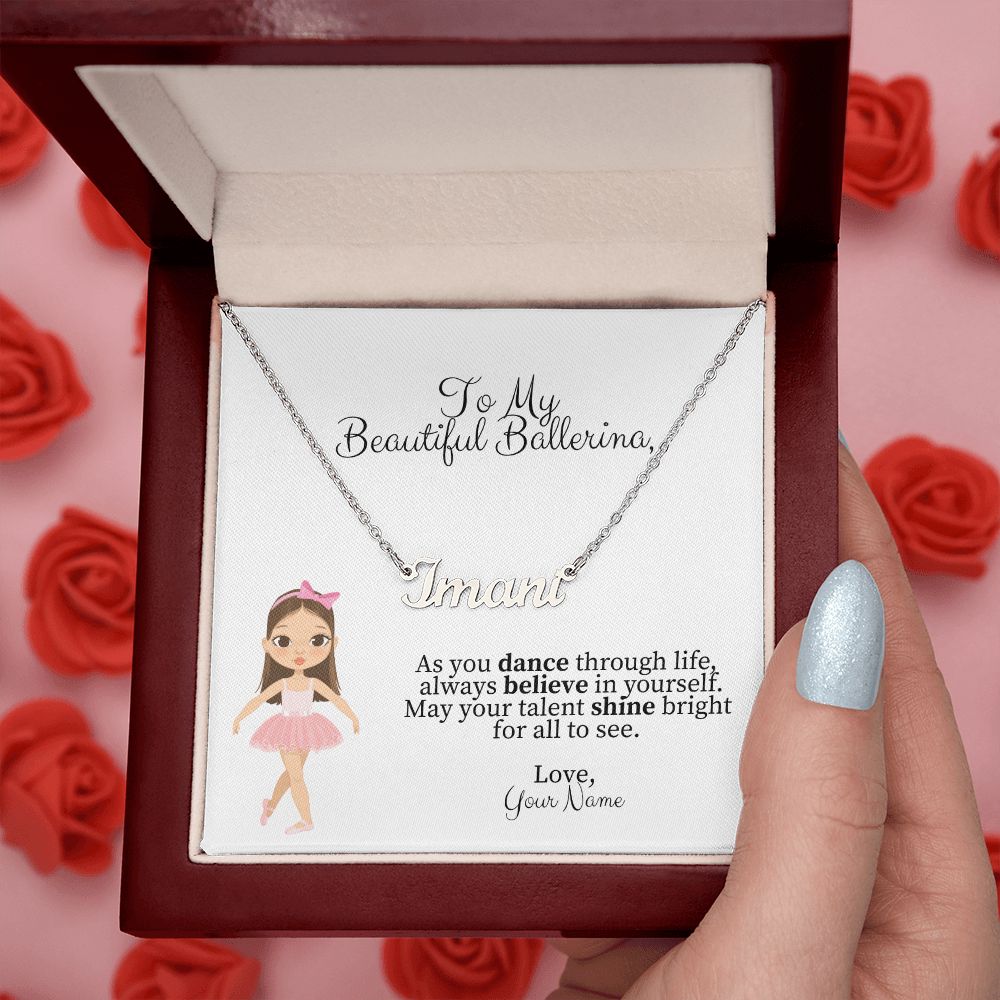 Personalized Dance Name Necklace-[Heartfelt Family Gift]