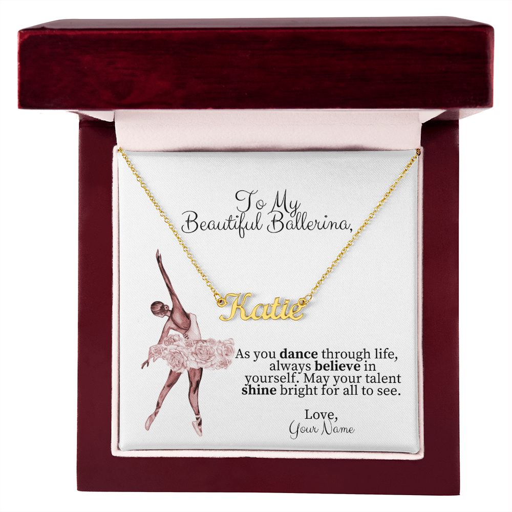Personalized Dance Name Necklace-[Heartfelt Family Gift]