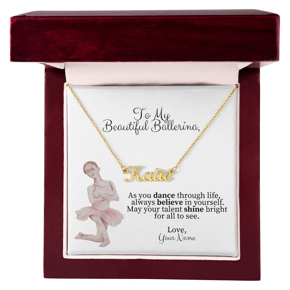Personalized Dance Name Necklace-[Heartfelt Family Gift]