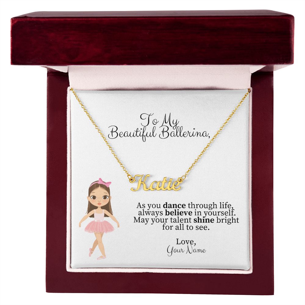 Personalized Dance Name Necklace-[Heartfelt Family Gift]