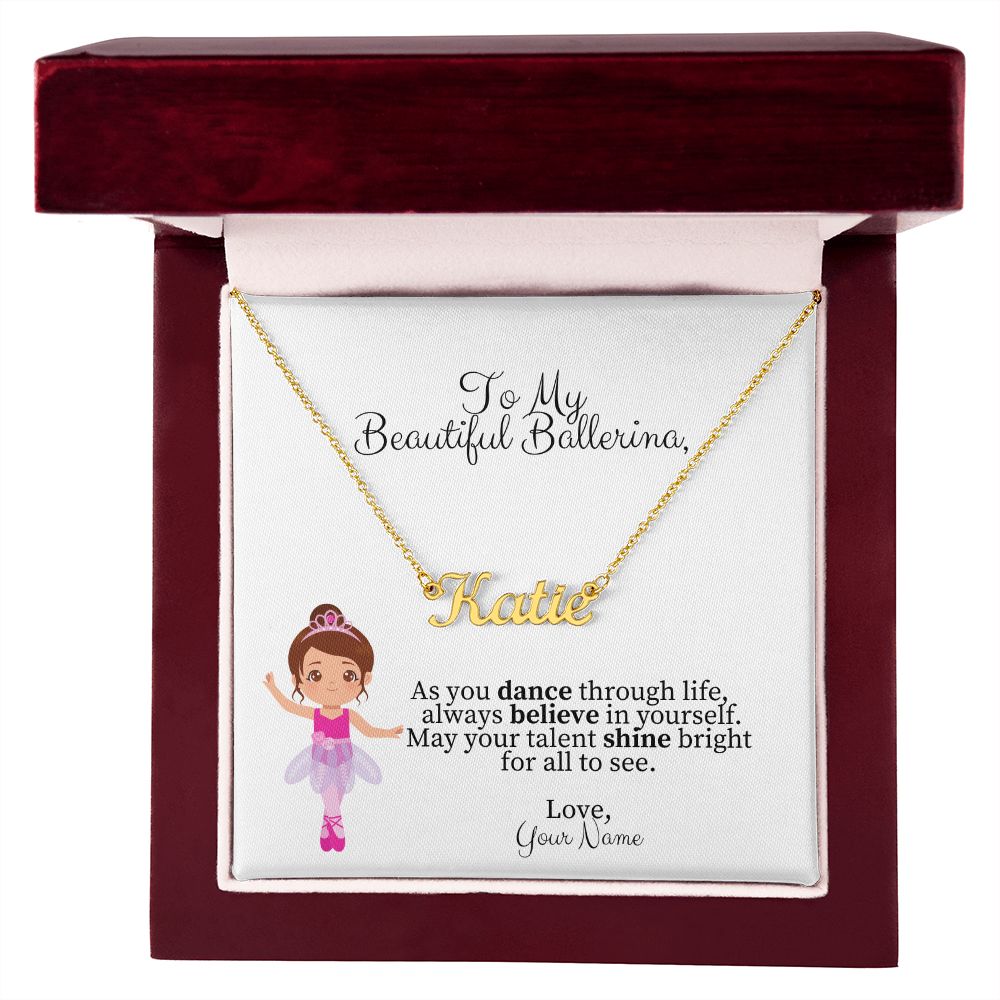 Personalized Dance Name Necklace-[Heartfelt Family Gift]