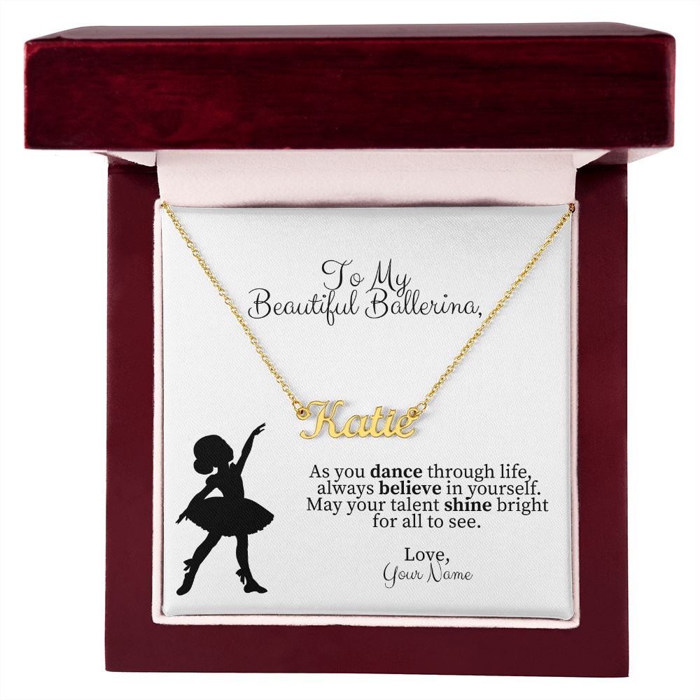 Personalized Dance Name Necklace-[Heartfelt Family Gift]