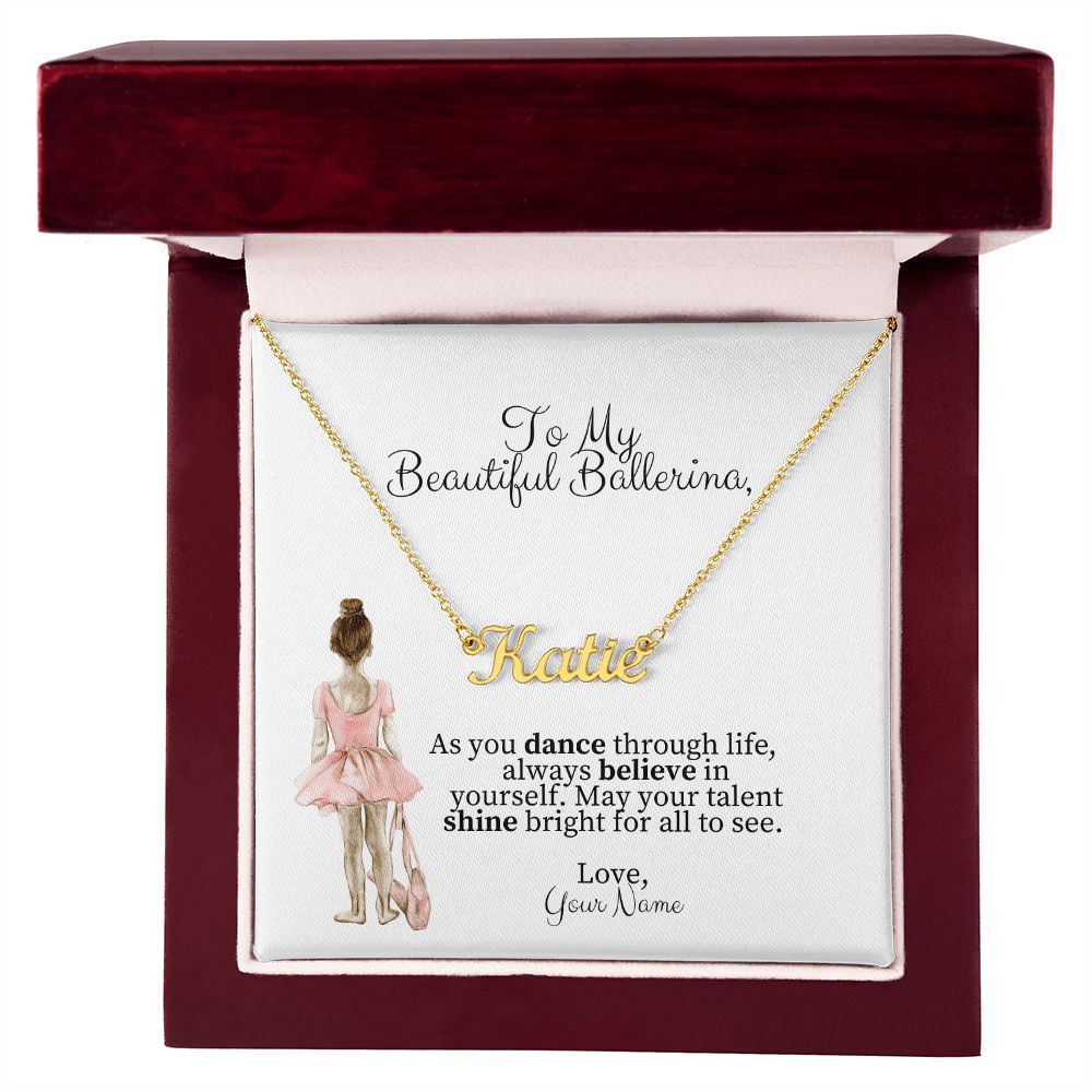 Personalized Dance Name Necklace-[Heartfelt Family Gift]