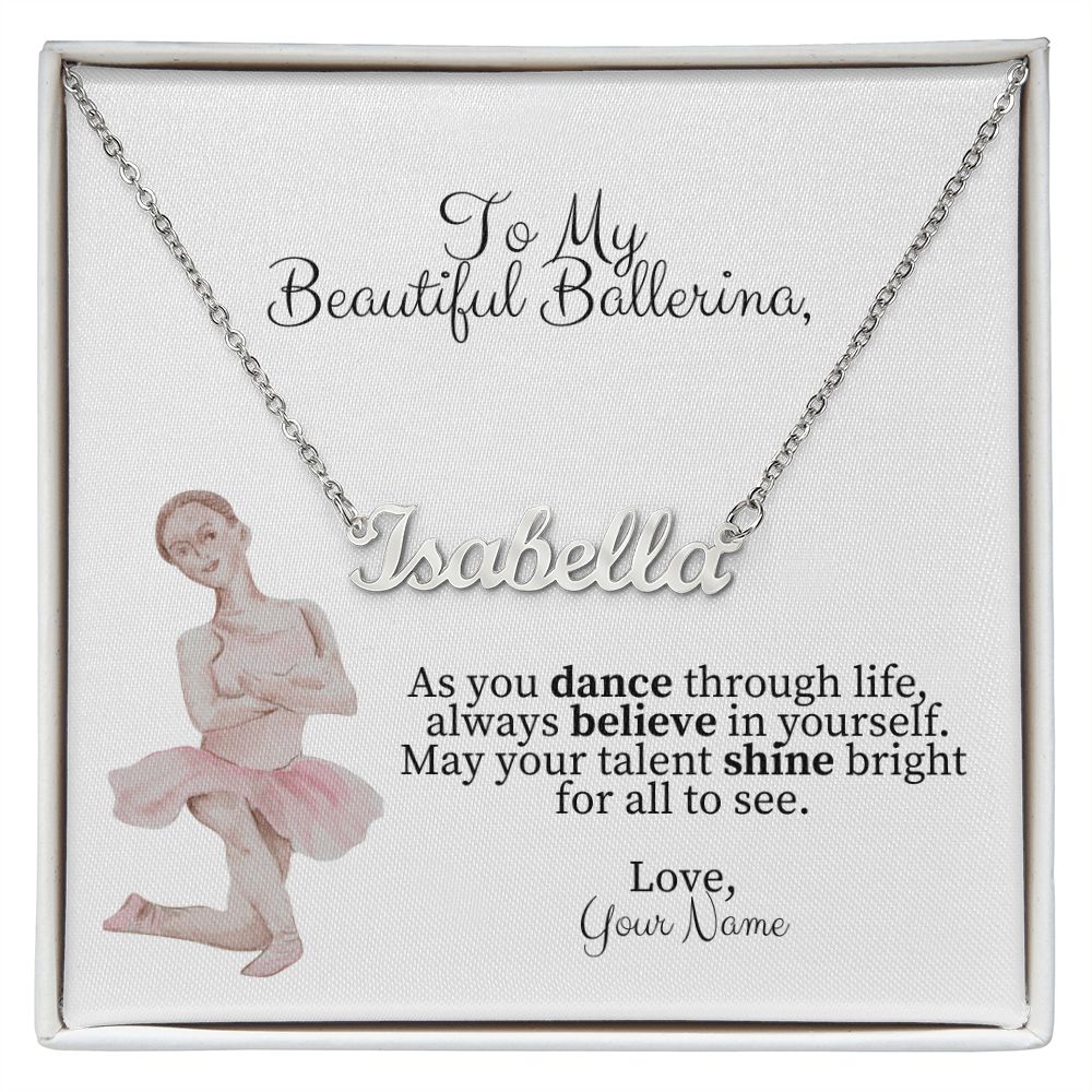 Personalized Dance Name Necklace-[Heartfelt Family Gift]