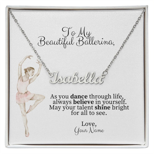 Personalized Dance Name Necklace-[Heartfelt Family Gift]