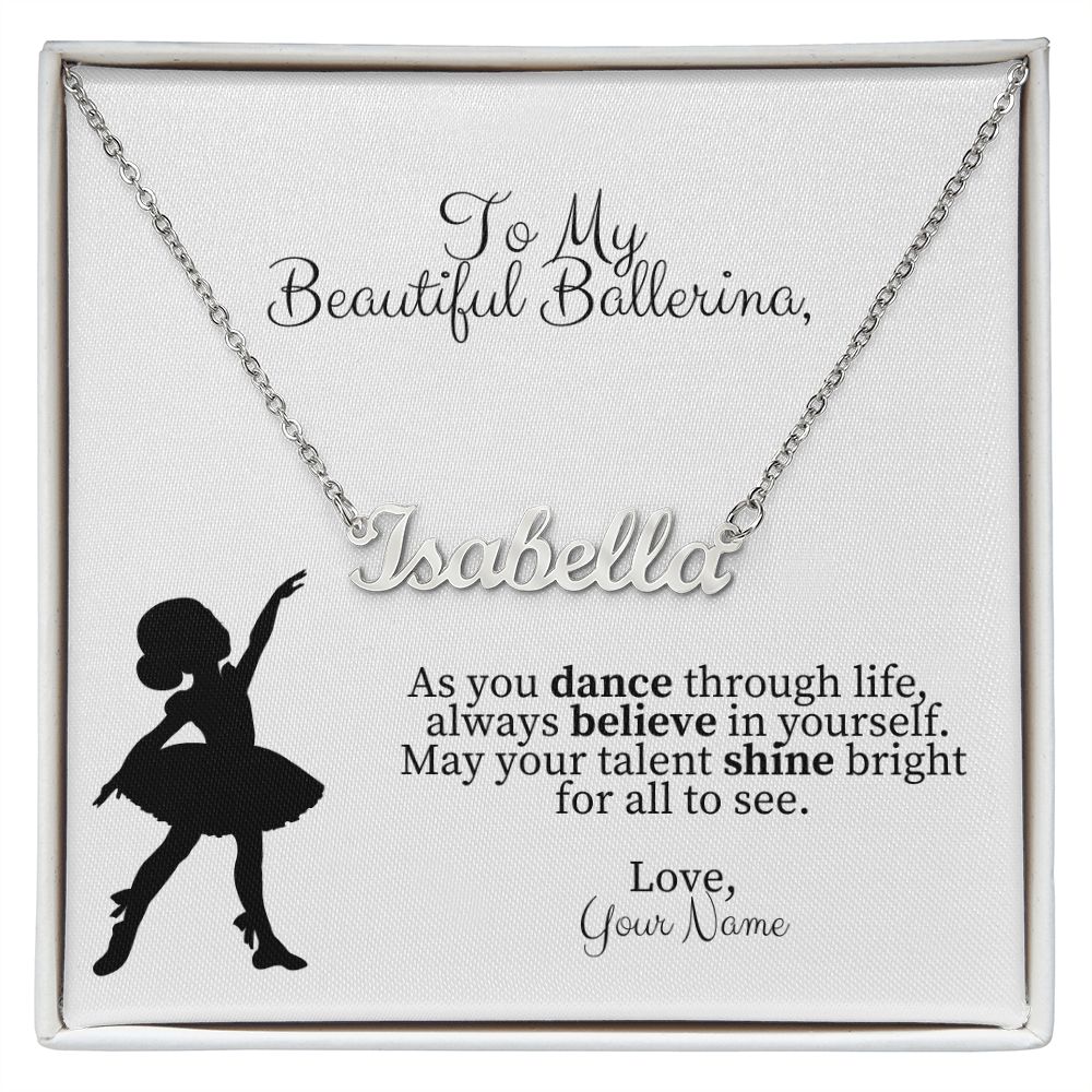 Personalized Dance Name Necklace-[Heartfelt Family Gift]