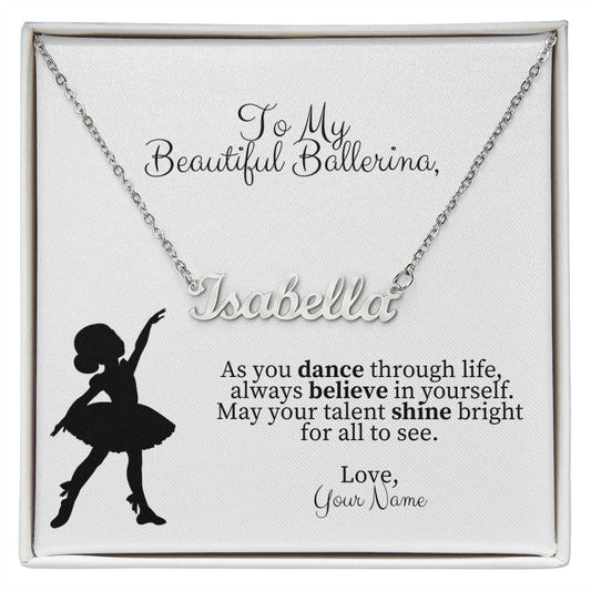 Personalized Dance Name Necklace-[Heartfelt Family Gift]