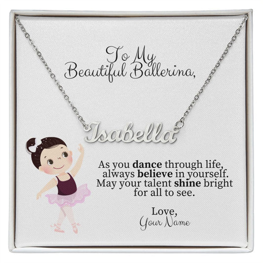 Personalized Dance Name Necklace-[Heartfelt Family Gift]