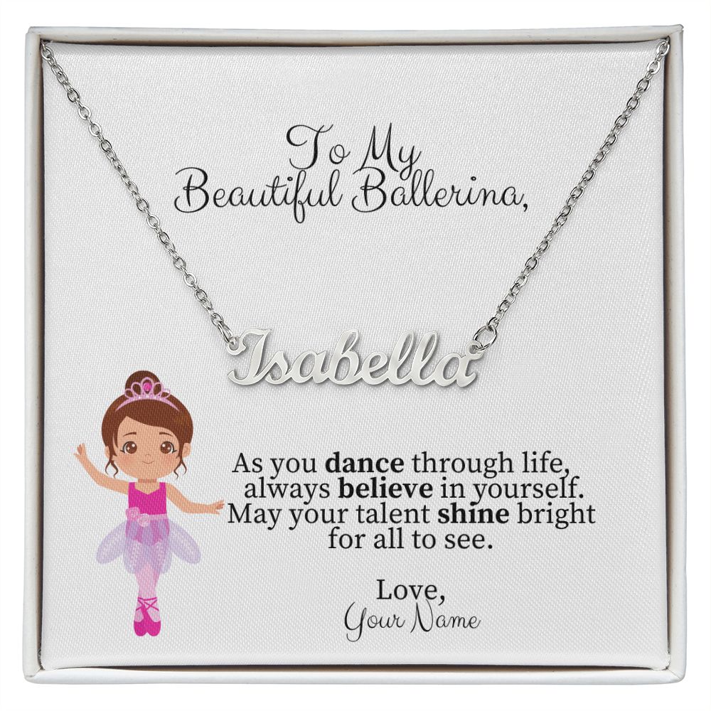 Personalized Dance Name Necklace-[Heartfelt Family Gift]